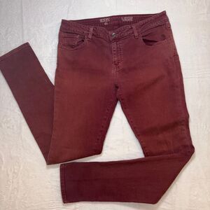 Vans Skinny Jeans Womens Size 13 Red Washed Stretch Denim Plus Size